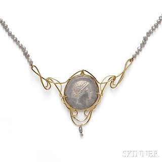 18kt Gold and Ancient Coin Necklace