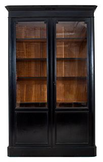 Napoleon III Ebonized Pear Wood Two Door Cabinet