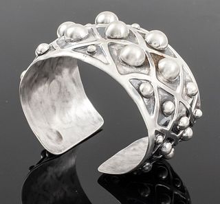 Mexican Modern Sterling Silver Cuff Bracelet