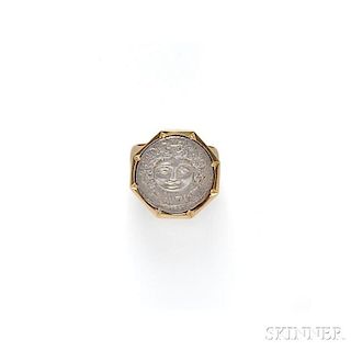 18kt Gold and Ancient Coin Ring