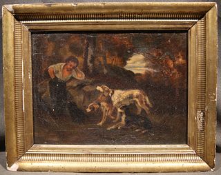 Boy with Hunting Dogs 
