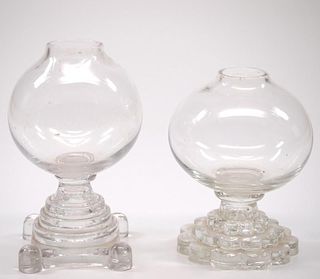 Free-blown and pressed sparking lamps, two
