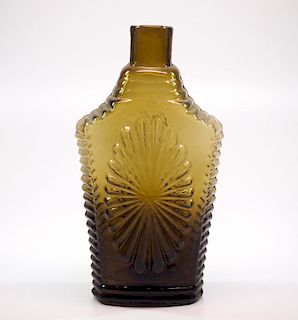 Pattern-molded Sunburst flask