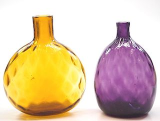 Pattern-molded flasks, two