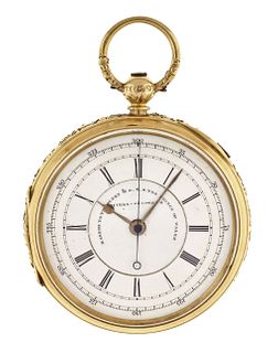 A late 19th century center seconds pocket watch signed Muirhead & Arthur