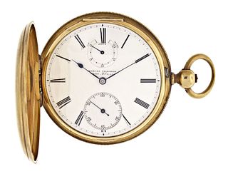 An 18 karat gold lever fusee pocket watch with wind indicator by Charles Frodsham