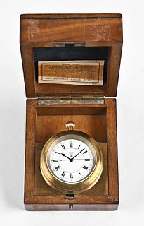 An early 20th century British Navy boxed deck watch signed Victor Kullberg
