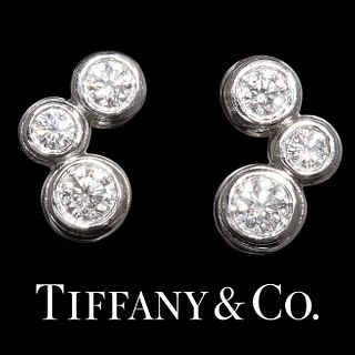 TIFFANY & CO, PAIR OF DIAMOND EARRINGS