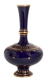 * A Sevres Porcelain Vase Height 8 3/4 inches.