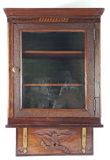 Antique Inlaid Hanging Vanity Cabinet, 19th century