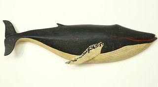 Clark Voorhees Jr. Carved and Painted Humpback Whale