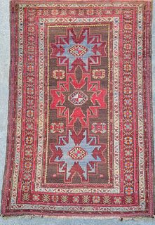 Antique Caucasian Lesghi Star Rug Oriental Carpet, circa 1900