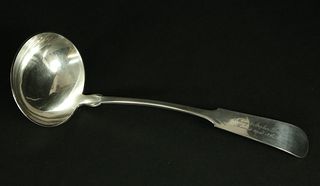 James Easton 2nd Nantucket Coin Silver Ladle, 1st Half of the 19th Century