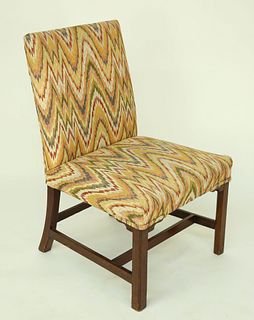 Flame Stitch Upholstered Antique Georgian Side Chair