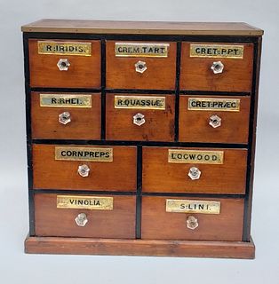 Vintage 10-Drawer Apothecary Cabinet