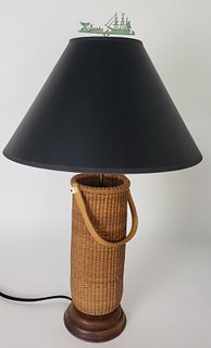 Nantucket Basket Woven Lamp, Contemporary