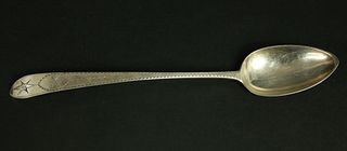 Irish George III Silver Stuffing Spoon, Dublin, circa 1794