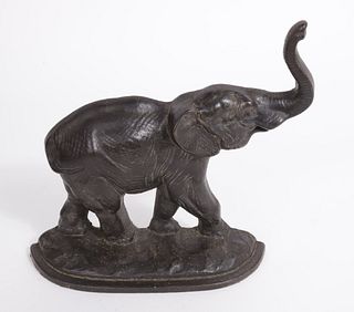 Antique Cast Iron Trumpeting Elephant Doorstop