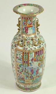 Rose Mandarin Vase, 19th Century