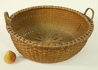 New England Large Splint Woven Work Basket