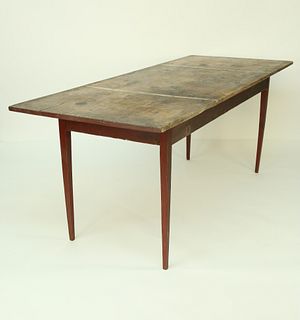 American Country Hepplewhite Dining Table, 19th Century