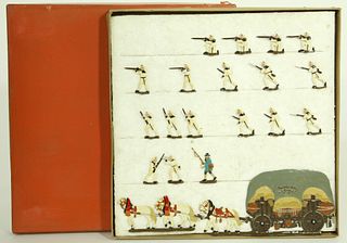 Boxed Set of Kvimbacher, Bier Painted Toy Lead Soldiers