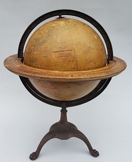 Antique C.S. Hammond Co 12 Inch Terrestrial Table Top Globe, New York
