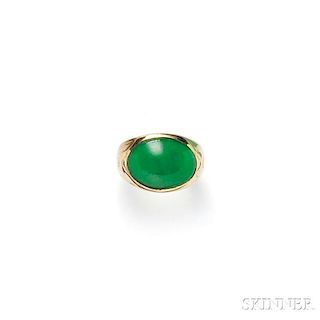 14kt Gold and Jadeite Ring, Marcus & Co.