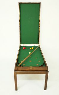 Bagatelle Folding Inlaid Game Box on Frame, 19th century