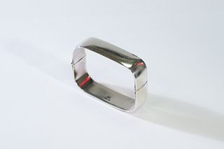 Mid Century Modernist Sterling Silver Cuff Bracelet