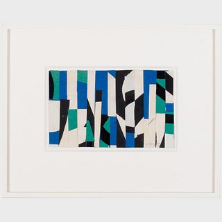 Jack Youngerman (1926-2020): White Blue Construction