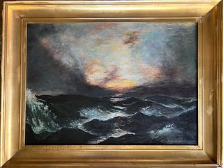 Antique Seascape Ocean Painting~ Oil on Canvas