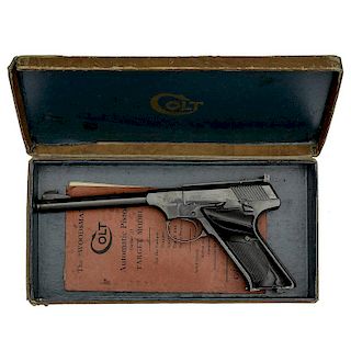 **Colt Woodman Semi-Automatic Target Pistol in Original Box, Owned by Ernie Lind