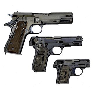**Group of Colt Cutaway Semi-Automatic Pistols
