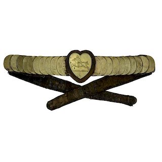 Militia Dragoon Brass Scale Breast Strap, 1810 - 1830