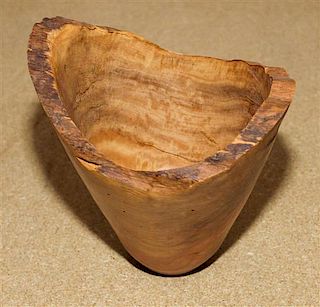 * A Zeidman Turned Wood Bowl Height 7 1/2 inches.