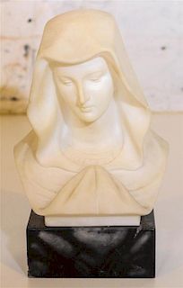 * An Italian Marble Bust. Height overall 8 1/2 inches.