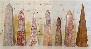 * Seven Stone Obelisks Height of tallest 12 3/4 inches.