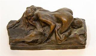 * An Erotic Bronze Figural Group. Width 6 3/4 inches.