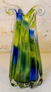 * An Italian Glass Vase. Height 10 inches.