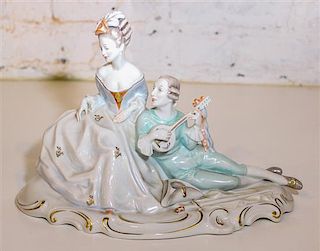 * A Rosenthal Porcelain Figural Group. Width 12 inches.