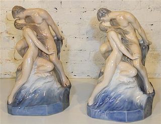 * A Royal Copenhagen Figural Group. Height 18 1/2 inches.
