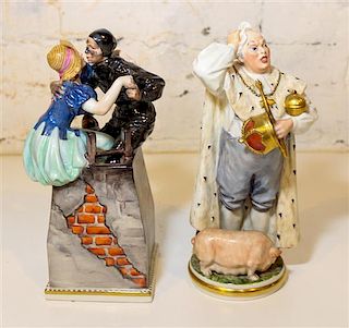* Two Bing & Grondahl Porcelain Figural Groups. Height of tallest 9 3/4 inches.
