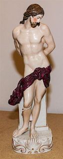 A Staffordshire Pottery Figure of Jesus Height 16 inches.