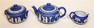 * A Wedgwood Tea Service Width of teapot over handle 7 1/2 inches.