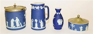 Four Wedgwood Jasperware Articles Height of pitcher 6 1/4 inches.