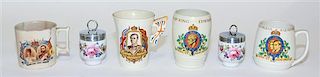 A Group of Four Royal Commemorative Articles Height of tallest 4 1/4 inches.