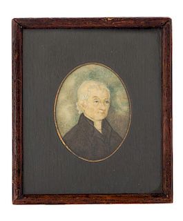 * An American Portrait Miniature Height 2 1/2 x width 2 inches.