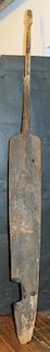* An Oceanic, Sepik River Canoe Paddle from Papua, New Guinea. Height 105 1/2 x width 10 1/2 x depth 2 1/4 inches.