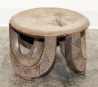 An African Iron Wood Stool. Height 8 inches.